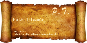 Poth Tihamér névjegykártya